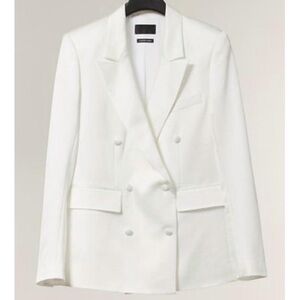 RtA Clark Linen Blend Oversized Blazer Jacket